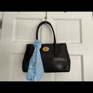 Coach Leather Handbag Navy